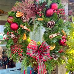 Christmas Wreath &#39;Ruby&amp;Gold&#39;